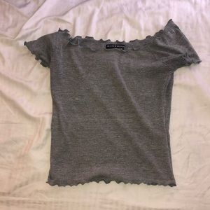 Grey off the shoulder top